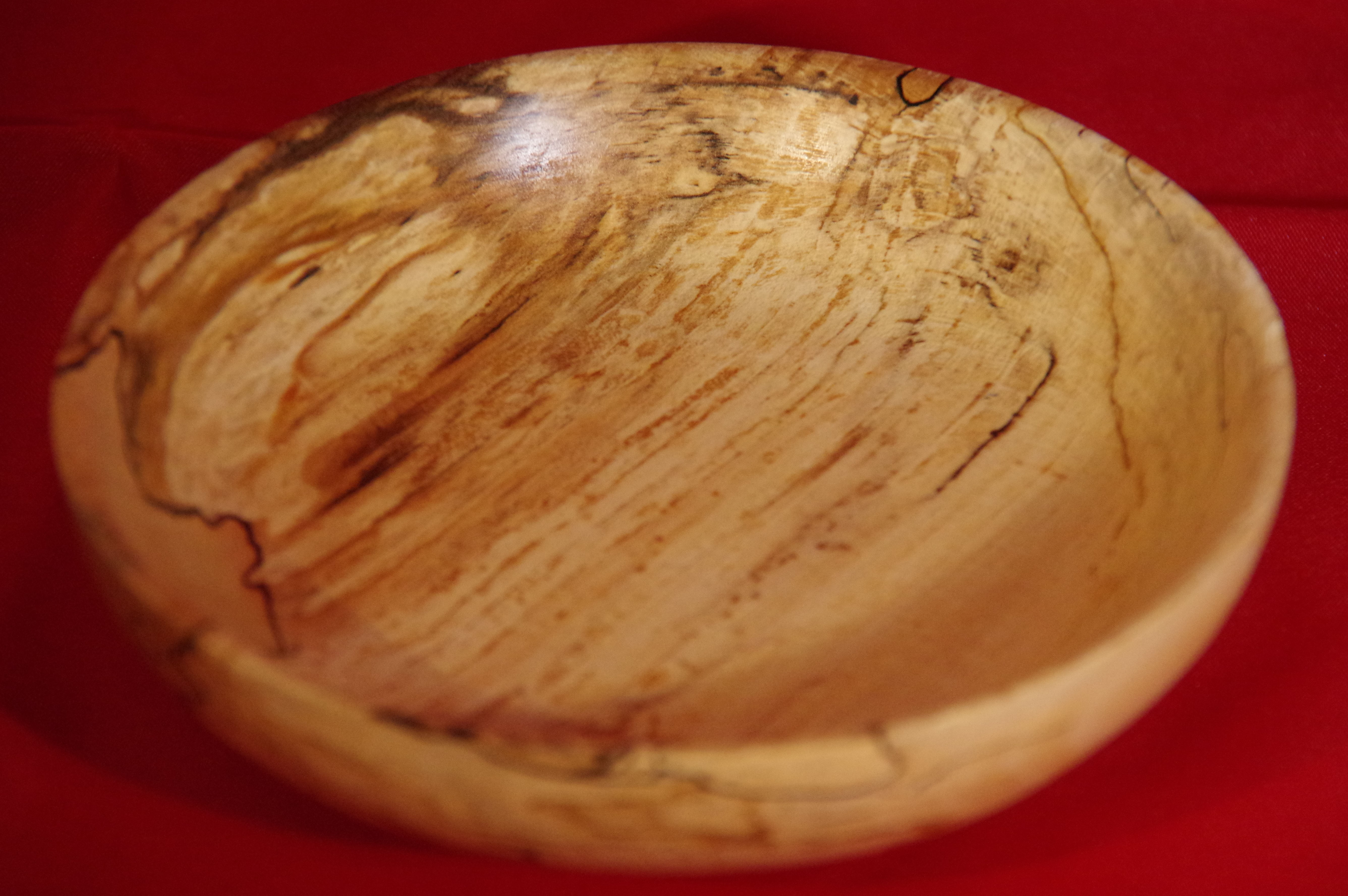 Spalted beech shallow bowl