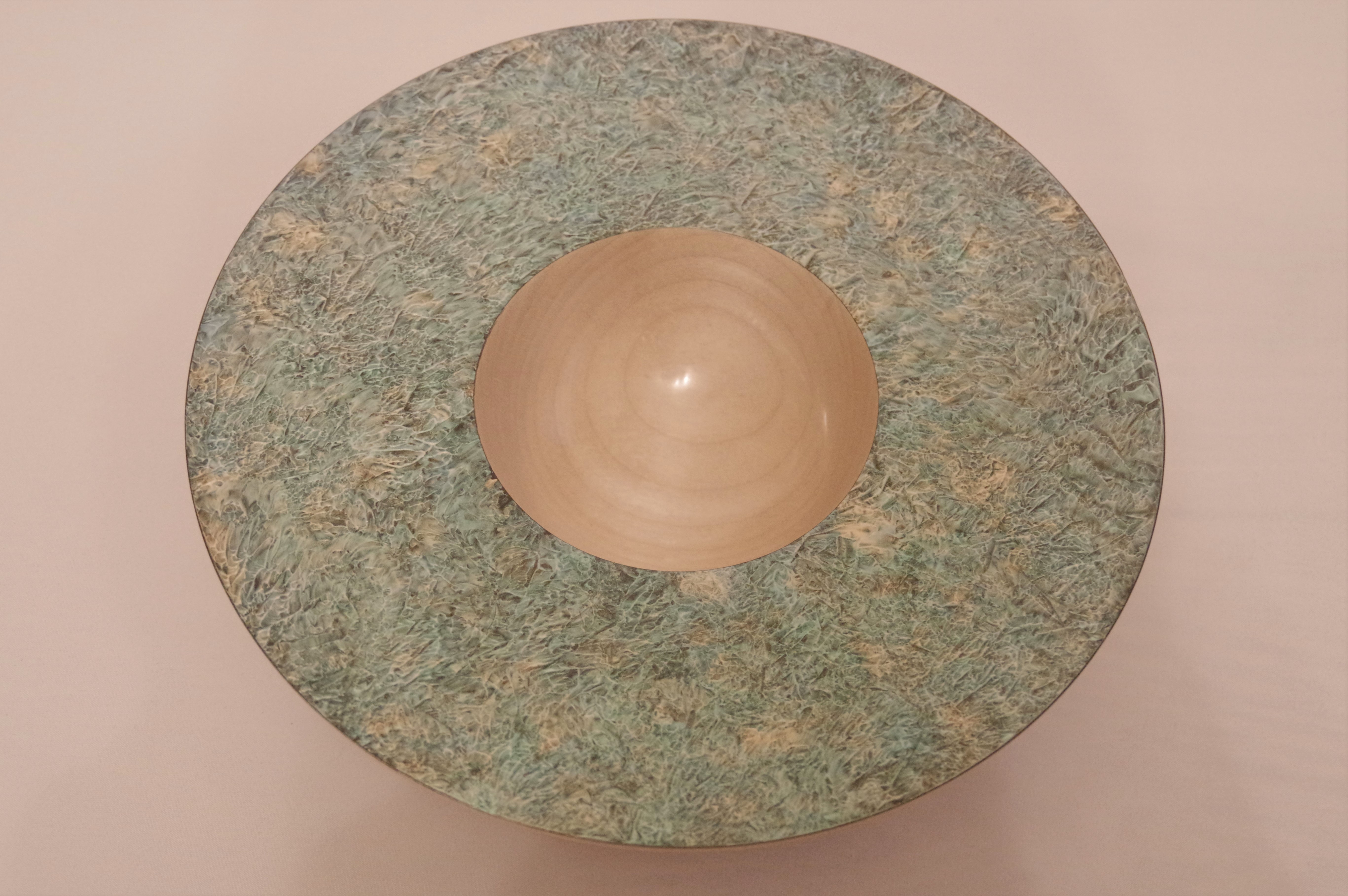 Metallic green painted bowl