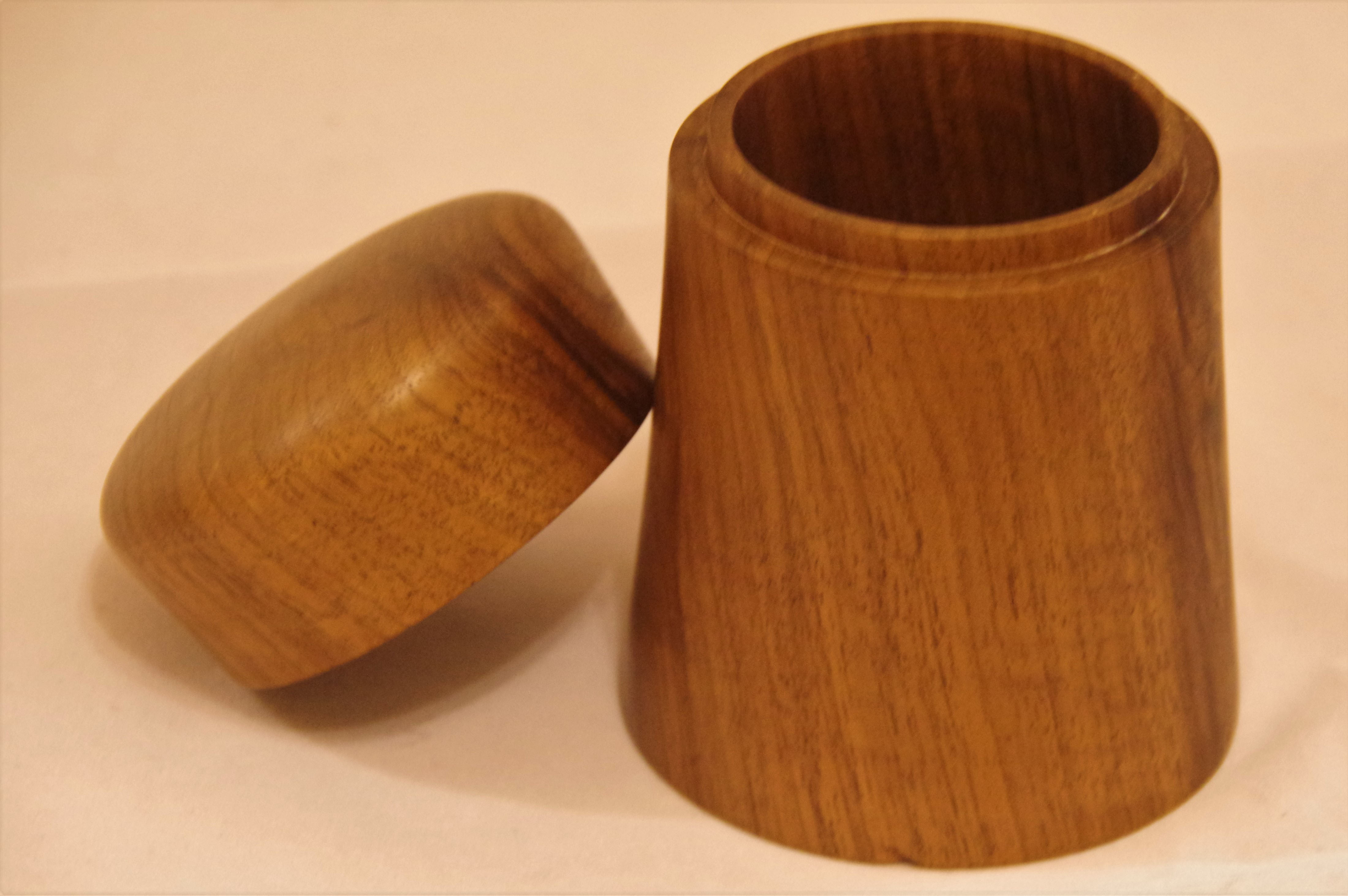 Shaped walnut box